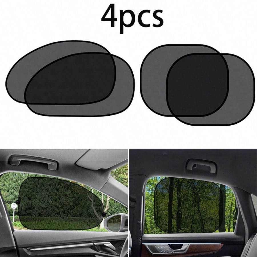 1/2/4pcs Universal Car Front & Rear Side Window Folding Sun Shade, Car Window Sunshade Protector