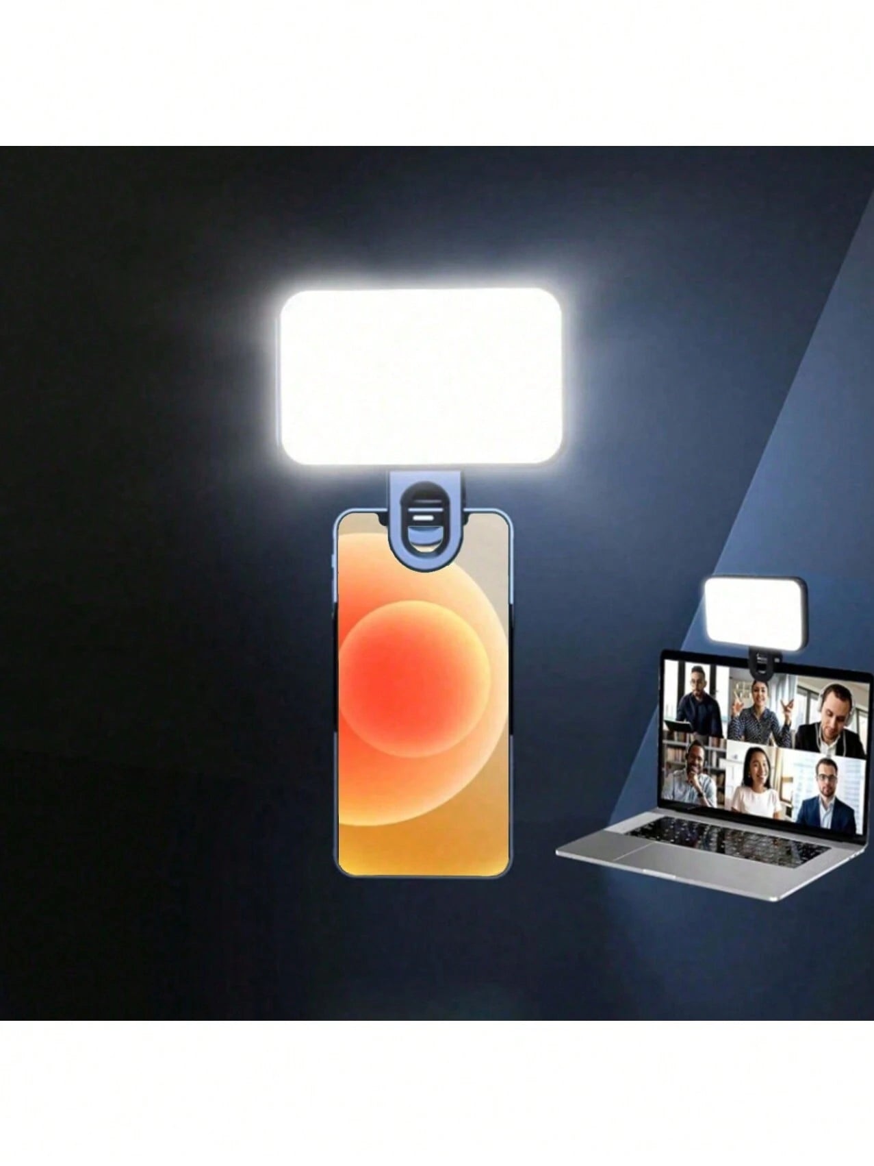 1 Pc LED Fill Light Selfie Light, LED Phone Light With 3 Lighting Mode, Portable Mini Clip-On Fill Light, Makeup, Live Stream, Zoom Conference Rechargeable Clip Video/Photos Light For Phone, Camera C