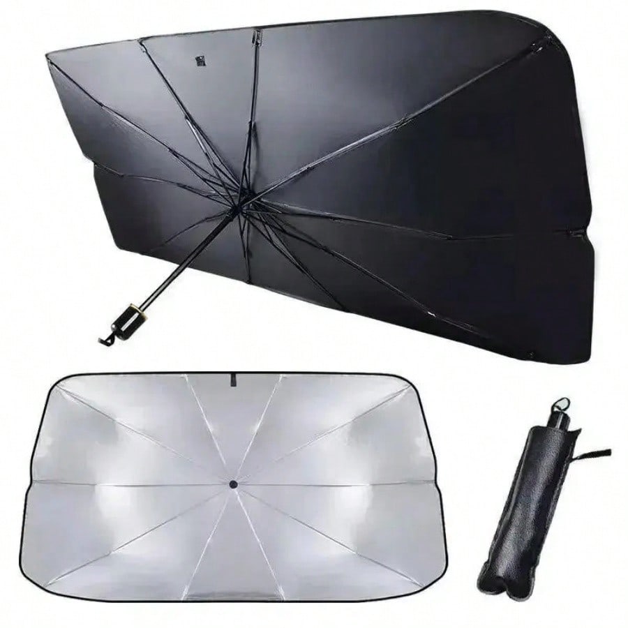 1pc Car Windshield Sunshade, Foldable Car Windshield Sunshade, Easy To Store And Use, Suitable For All Sizes Of Car Windshields, Road Trip