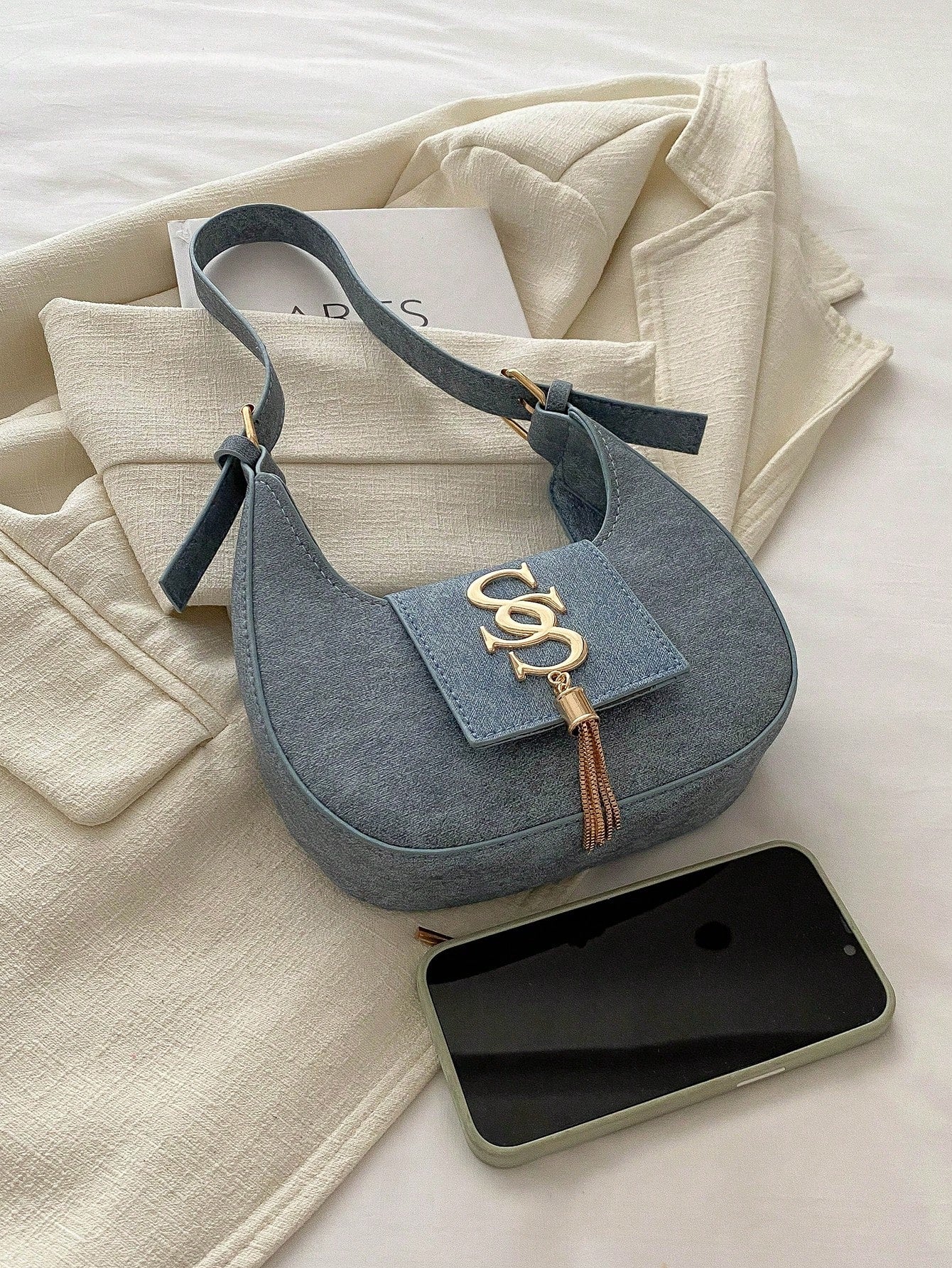 2026 Winter New Arrival Women's Personalized Crossbody Bag, Korean Crescent Casual Bag, Fashionable Chain Shoulder Bag For Ladies