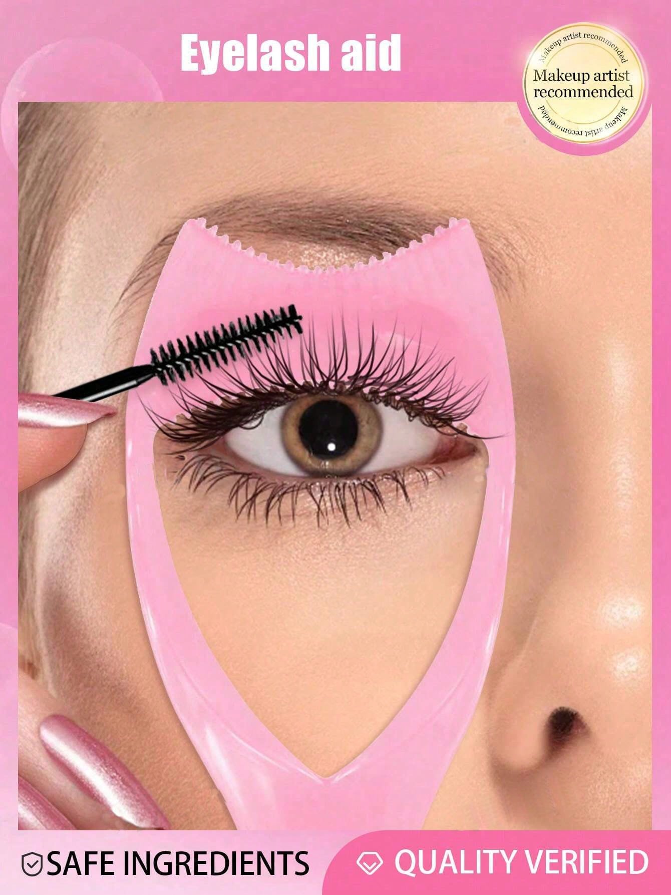 2pcs 3-In-1 Eyelash Applicator, Eyelash Mascara Protector Tool, Eyelash Assist Device, 1 Reusable Makeup Helper, Suitable For Beginners To Perfectly Apply Mascara And Eyeliner, Create Natural Clump-Fr