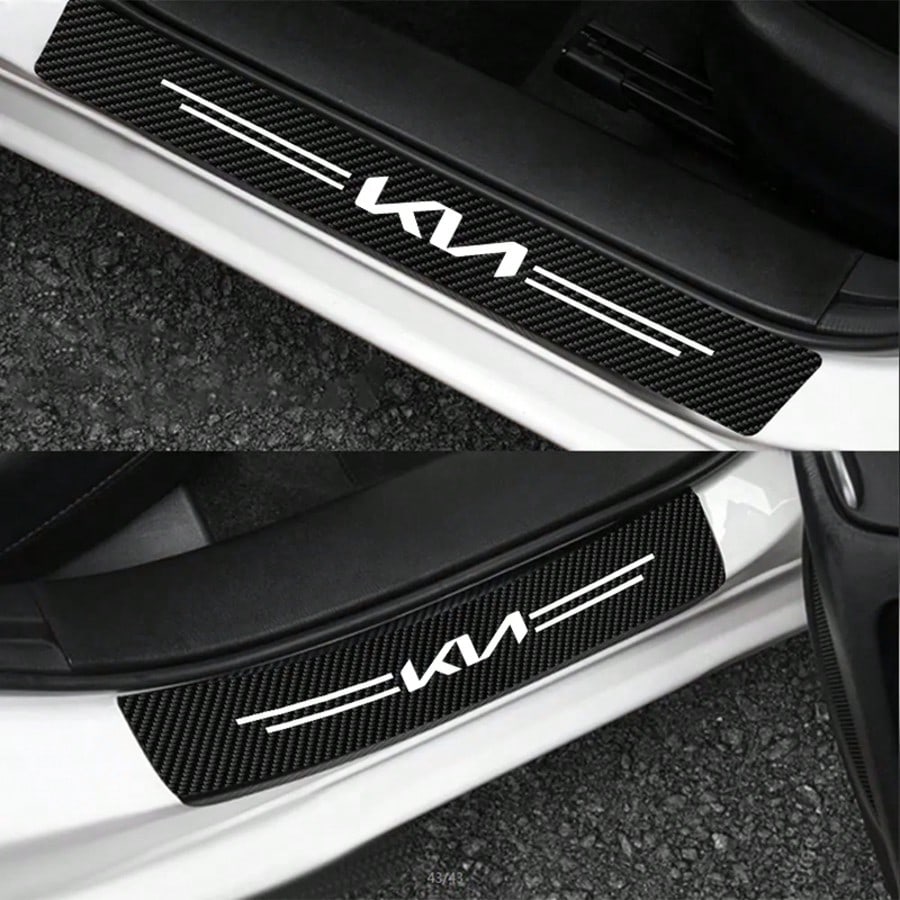 5pcs For KIA Car Accessories Car Threshold Strips, Waterproof And Scratch-Resistant, Suitable For Most Car Models, Easy To Install, An Ideal Gift For Friends!