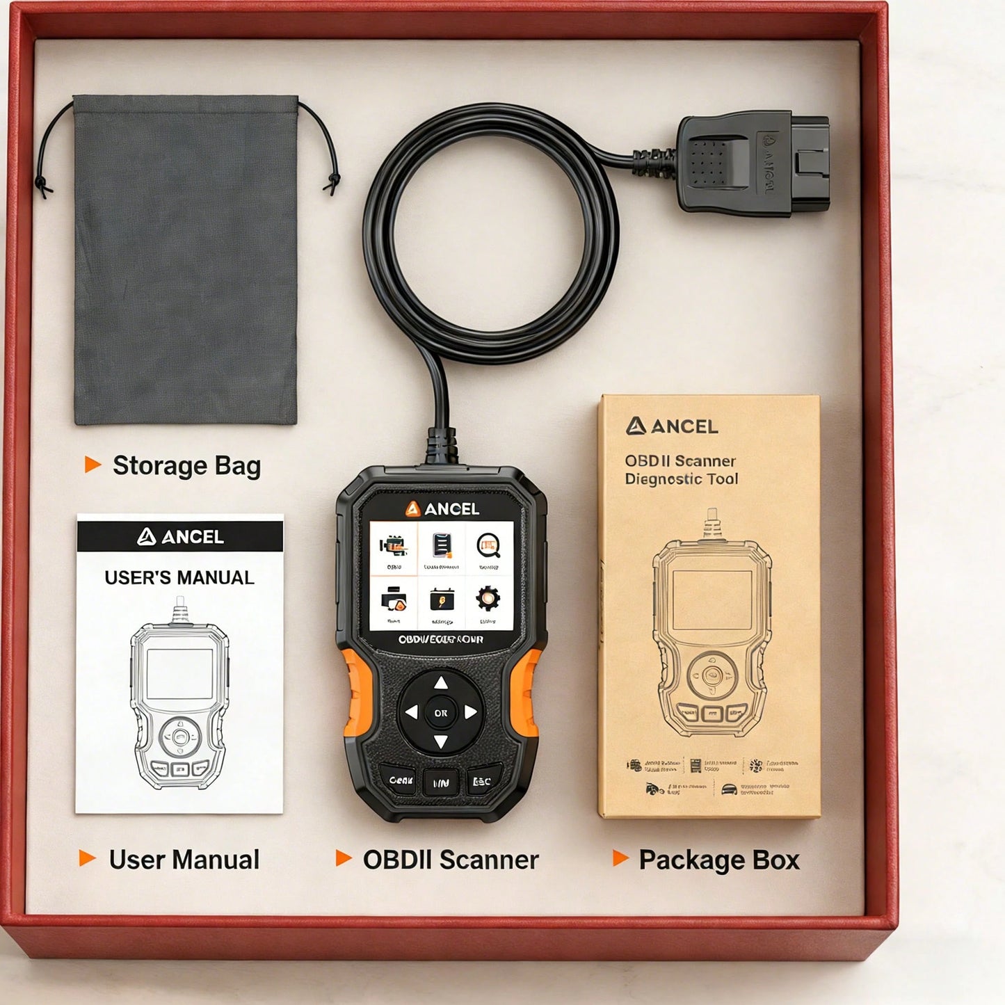 ANCEL AS300 OBD2 Scanner, IM Quick Test Key For Smog Check & Annual Inspection, Battery Test & Cloud Printing Function, Engine Code Reader To Turn Off Warning Light, Universal For EOBD Vehicles, Easy