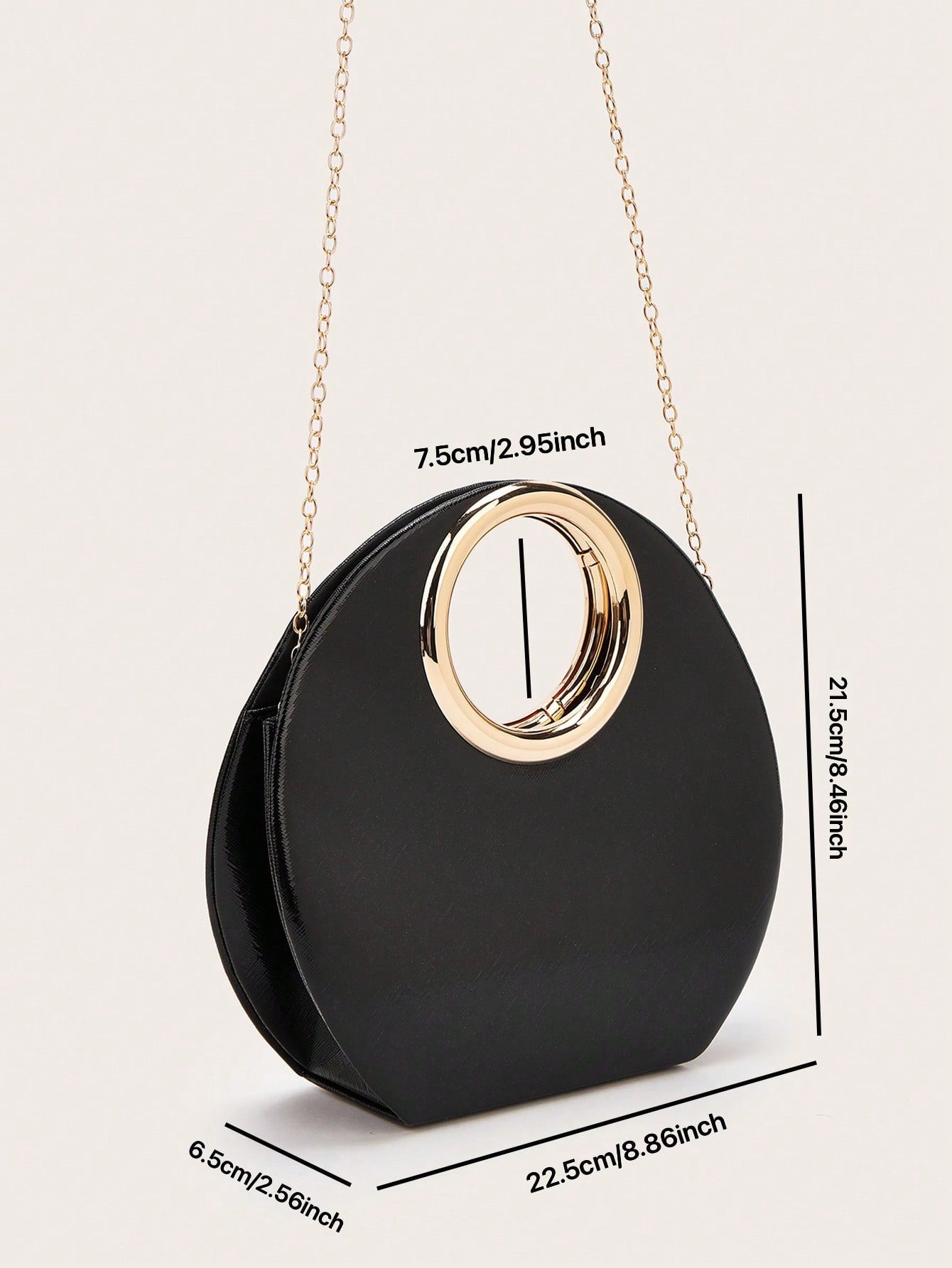 Elegant Women's PU Leather Handbag, Minimalist Chain Clutch, Lightweight Luxury Party/Evening Bag, Perfect Birthday Gift For Girlfriend, Suitable For Parties, Weddings, Balls, Evening/Banquet, Can Be