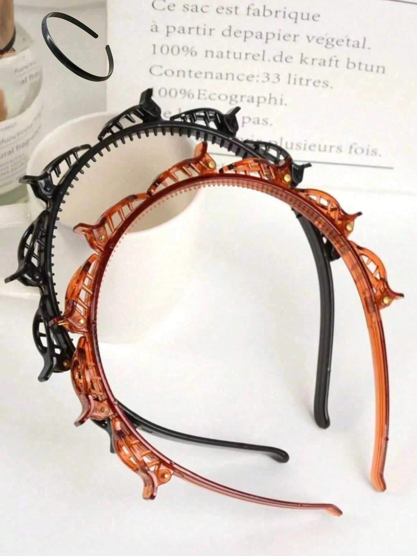 New Korean Style Hollow Woven Headband, Elastic Hair Tie, Bangs Clip, Hair Accessories, Women's Hair Accessories, Hairstyle Styling Tool, Beauty Product, Women's Curly Hair Accessories, Heatless Curls