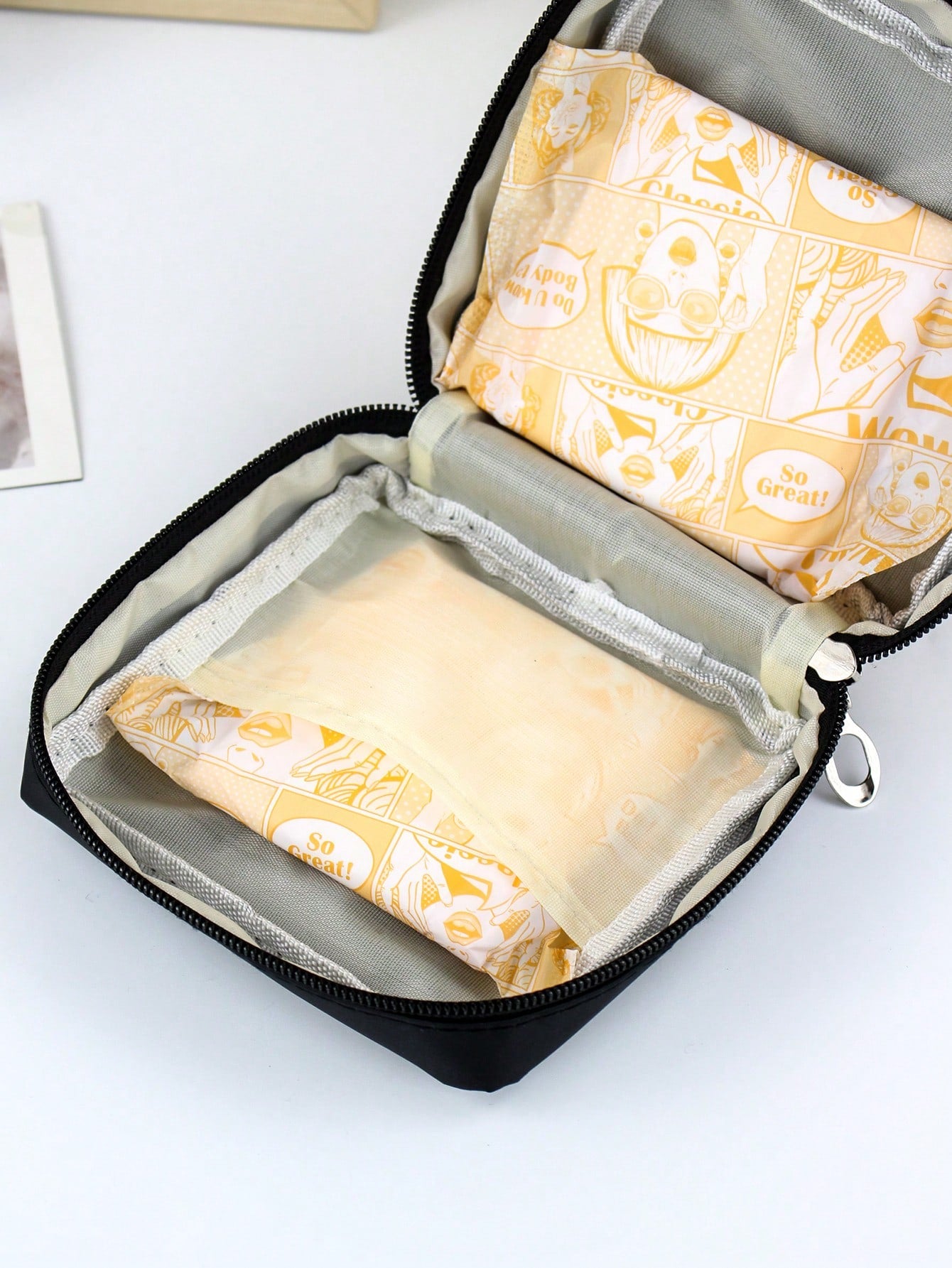 Simplicity Travel Makeup Bag, 1Pc Multifunctional Cosmetic Organizer Handbag Bath Shower Wallet Pouch Portable Cosmetics Brush Storage Clutch With Zipper Closure For Lipstick, Brush, Skincare, Mobile