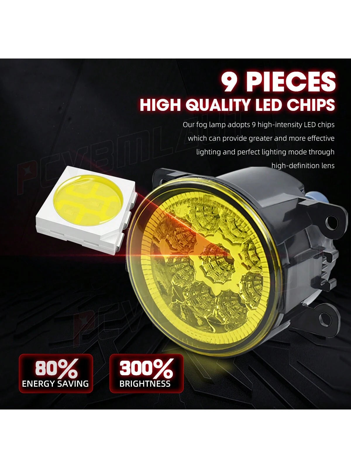 Yellow LED Fog Light Driving Lamps For For Toyota Camry Corolla RAV4 Yaris Lexus