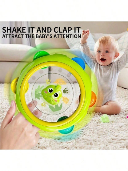 0-3 Years Old Children's Vibrating Hand Drum Toy: Colorful Frog And Chicken Shaped Toys, With Yellow Duckling And Chick Patterned Baby Rattles, Ideal Gifts For Back To School, Halloween And Christmas