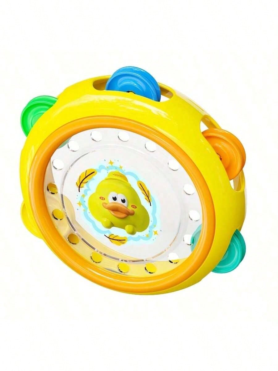 0-3 Years Old Children's Vibrating Hand Drum Toy: Colorful Frog And Chicken Shaped Toys, With Yellow Duckling And Chick Patterned Baby Rattles, Ideal Gifts For Back To School, Halloween And Christmas
