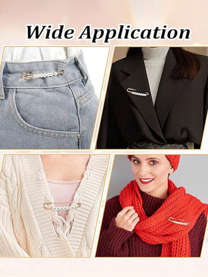 1-10pcs Faux Pearl Brooch Pins, 2.75 Inches, Suitable For Women's Clothing, Dresses, Pants, Skirts And Other Accessories, Can Be Used For Sweaters, Shawls, Etc.