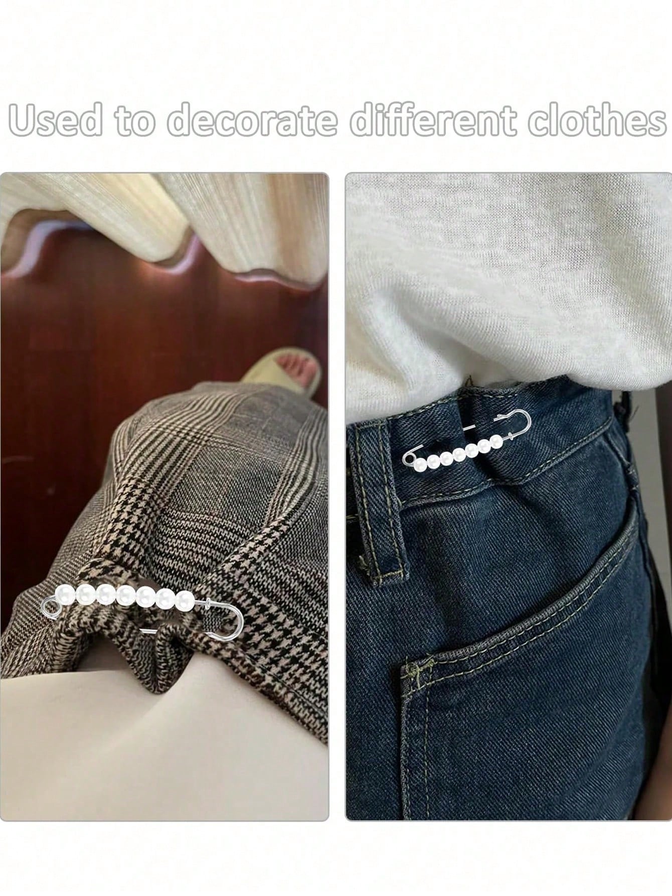 1-10pcs Faux Pearl Brooch Pins, 2.75 Inches, Suitable For Women's Clothing, Dresses, Pants, Skirts And Other Accessories, Can Be Used For Sweaters, Shawls, Etc.