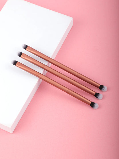 1/2/3/5/10PCS New Arrive Aluminum Tube Double-Ended Makeup Brush Fiber Double-Ended Detail Brush Nose Shadow Brush+ Eyeshadow Brush(Brown), Eyebrow Brush, Eyeshadow Brush, Brush