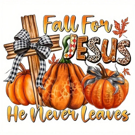 1/2/3/Pcs Country Style Autumn Pumpkin & Cross Heat Transfer Stickers, Durable Washable Iron-On Patches, Suitable For DIY T-Shirts, Sweatshirts, Jeans, Backpacks, Handbags, Pillows, Baseball Caps, Rel