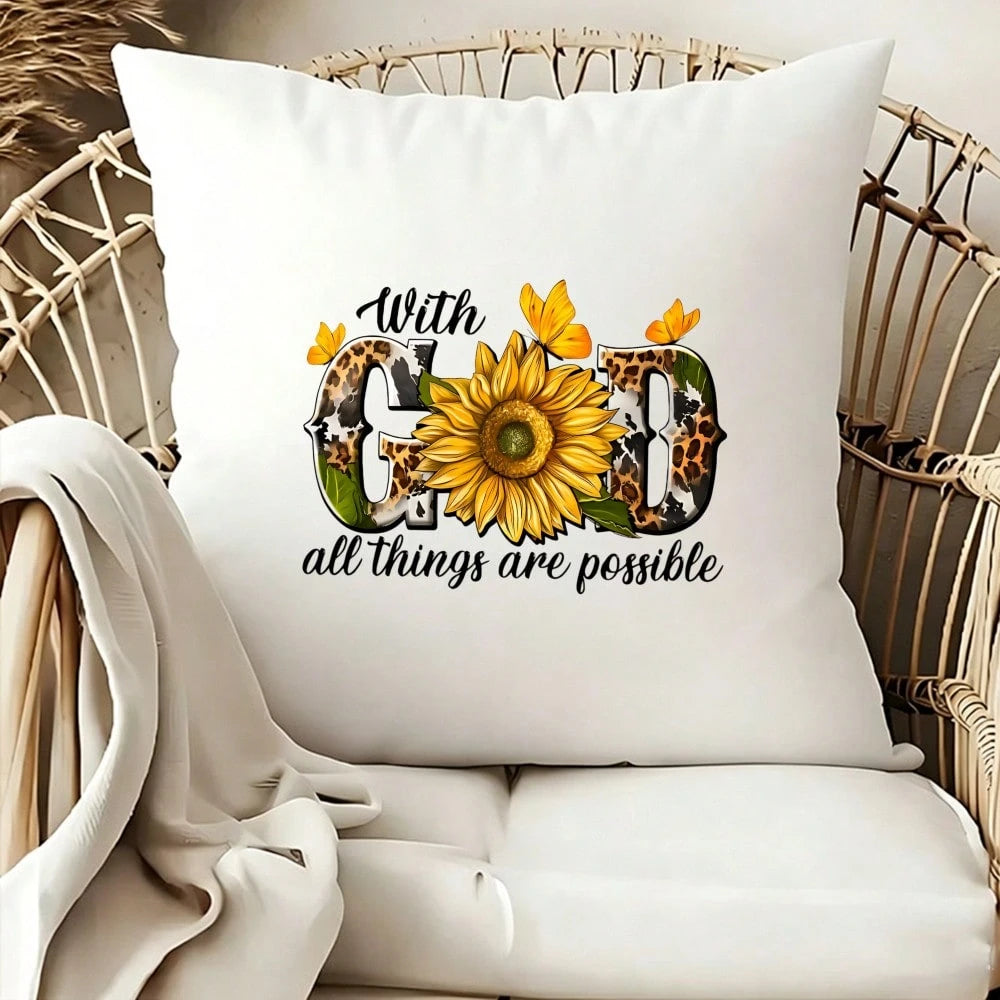 1/2/3pcs American Leopard Print Sunflower Iron-On Patch Faith Slogan Butterfly DIY Heat Transfer Suitable For Clothing, T-Shirt Making, Pillow Decoration And Apparel Items And Appliques