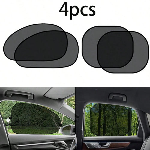 1/2/4pcs Universal Car Front & Rear Side Window Folding Sun Shade, Car Window Sunshade Protector