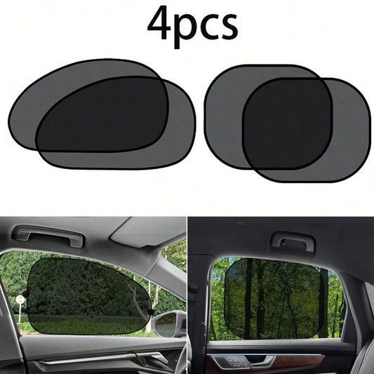 1/2/4pcs Universal Car Front & Rear Side Window Folding Sun Shade, Car Window Sunshade Protector