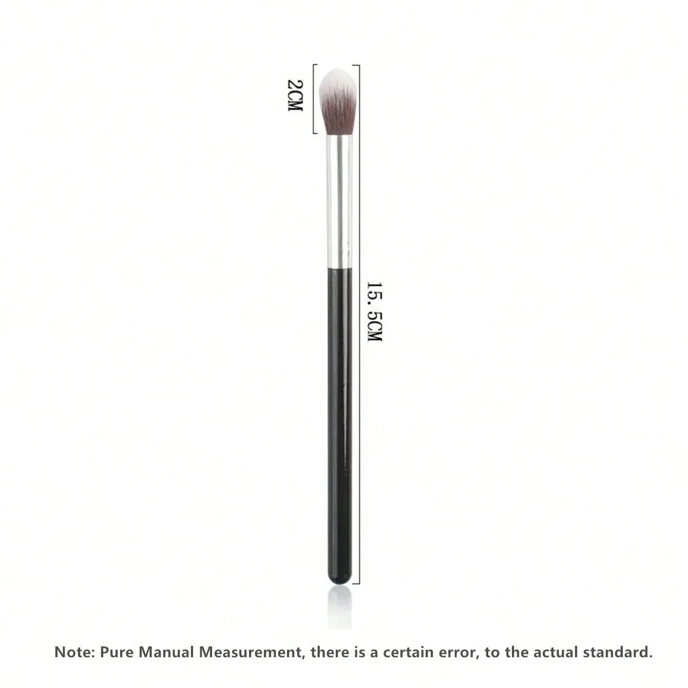 1/2pcs Glossy Handle Makeup Brushes, Soft & Dense Bristles, Unisex, Suitable For Concealer, Blending, Powder, Liquid, Cream And Polishing Cosmetics. Can Be Used For Nose Contouring, Blemish Coverage.