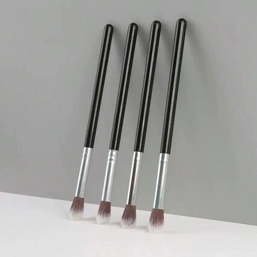 1/2pcs Glossy Handle Makeup Brushes, Soft & Dense Bristles, Unisex, Suitable For Concealer, Blending, Powder, Liquid, Cream And Polishing Cosmetics. Can Be Used For Nose Contouring, Blemish Coverage.