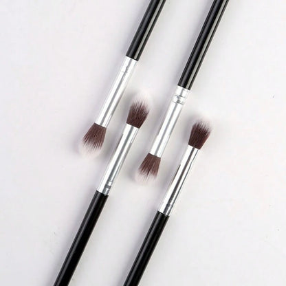 1/2pcs Glossy Handle Makeup Brushes, Soft & Dense Bristles, Unisex, Suitable For Concealer, Blending, Powder, Liquid, Cream And Polishing Cosmetics. Can Be Used For Nose Contouring, Blemish Coverage.