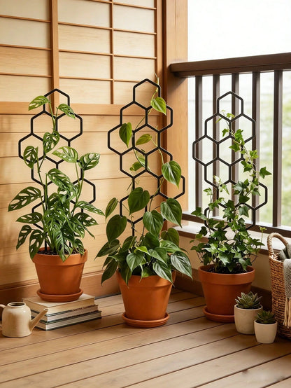 1/2pcs Honeycomb Plant Climbing Trellis, Rust-Proof Plastic Plant Support, Suitable For Potted Vines And Flowers, Indoor/Outdoor Garden Supplies, Summer Essential, Back To School, Graduation Season, G