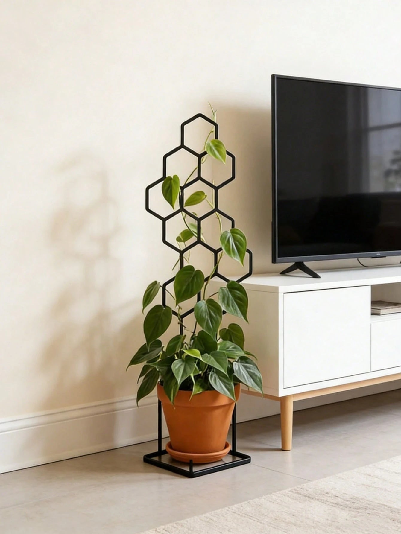 1/2pcs Honeycomb Plant Climbing Trellis, Rust-Proof Plastic Plant Support, Suitable For Potted Vines And Flowers, Indoor/Outdoor Garden Supplies, Summer Essential, Back To School, Graduation Season, G
