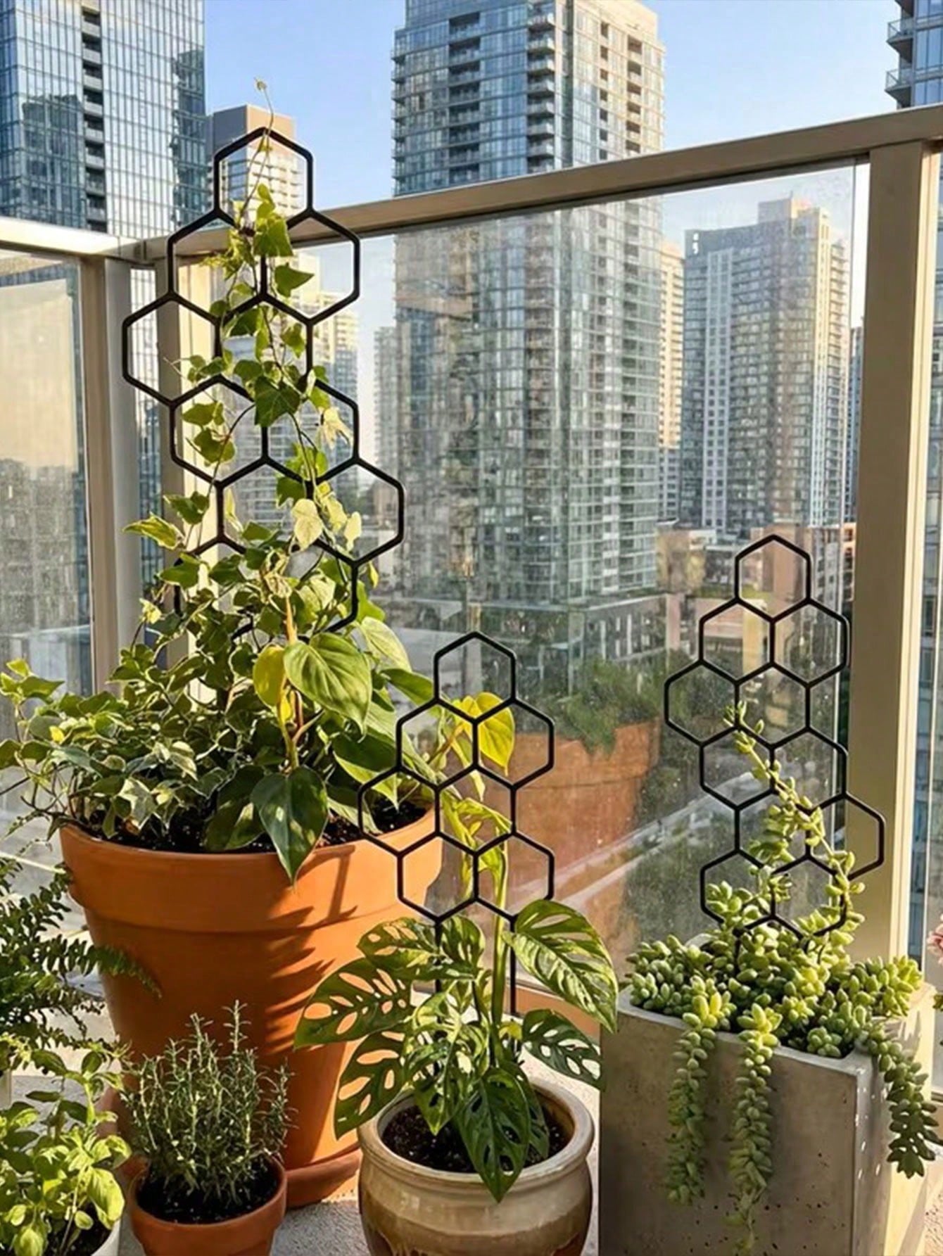 1/2pcs Honeycomb Plant Climbing Trellis, Rust-Proof Plastic Plant Support, Suitable For Potted Vines And Flowers, Indoor/Outdoor Garden Supplies, Summer Essential, Back To School, Graduation Season, G