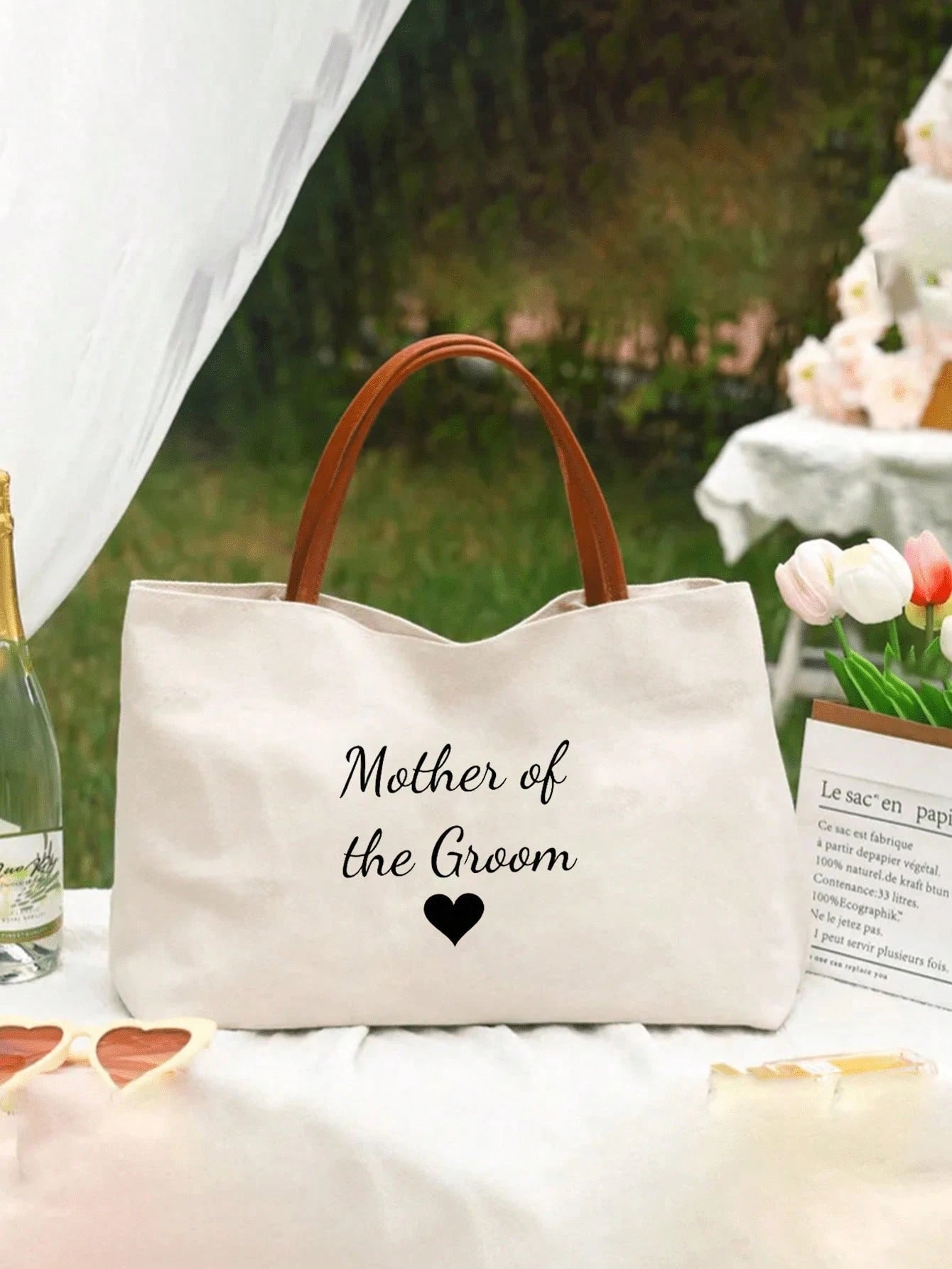 1/2pcs Mother Of The Groom & Mother Of The Bride Canvas Tote Bag, Wedding, Gift For Engagement, Bachelorette Party, Bridal Shower.