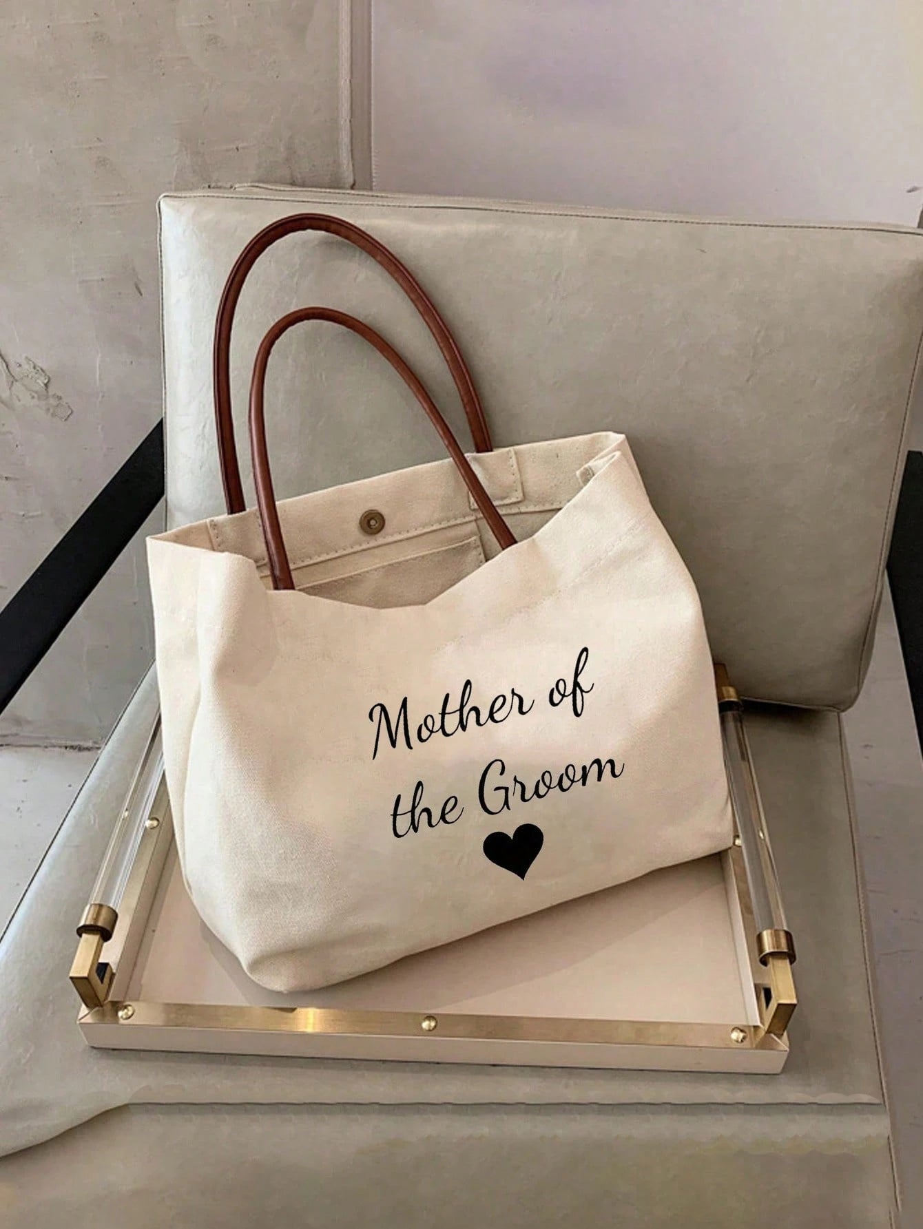 1/2pcs Mother Of The Groom & Mother Of The Bride Canvas Tote Bag, Wedding, Gift For Engagement, Bachelorette Party, Bridal Shower.