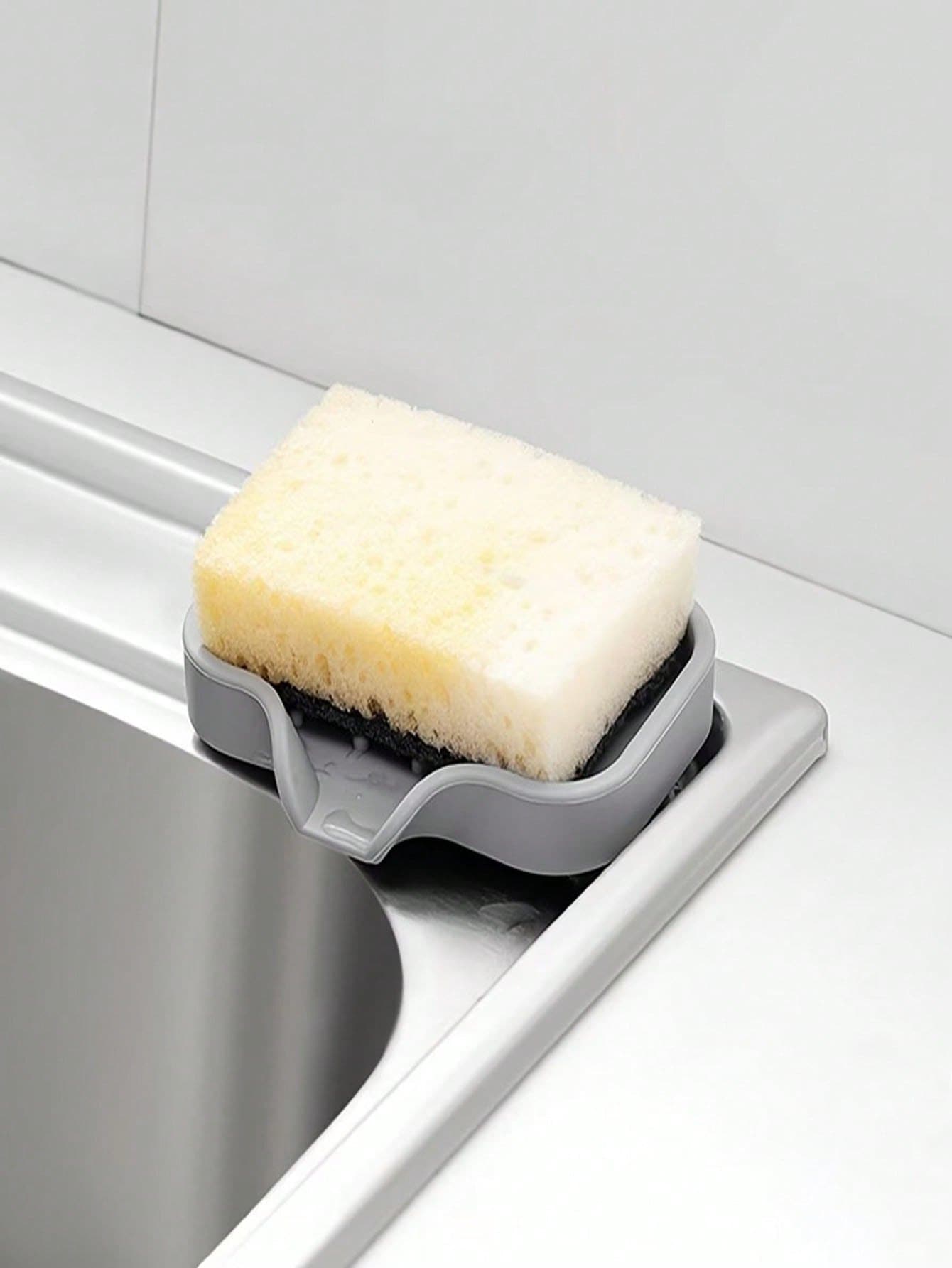 1/2pcs Self-Draining Slanted Silicone Soap Dish, Quick-Drip Soap Holder Tray, Non-Slip Elastic Silicone Soap Storage, Multi-Functional Storage Tray For Bathroom, Kitchen And Shower