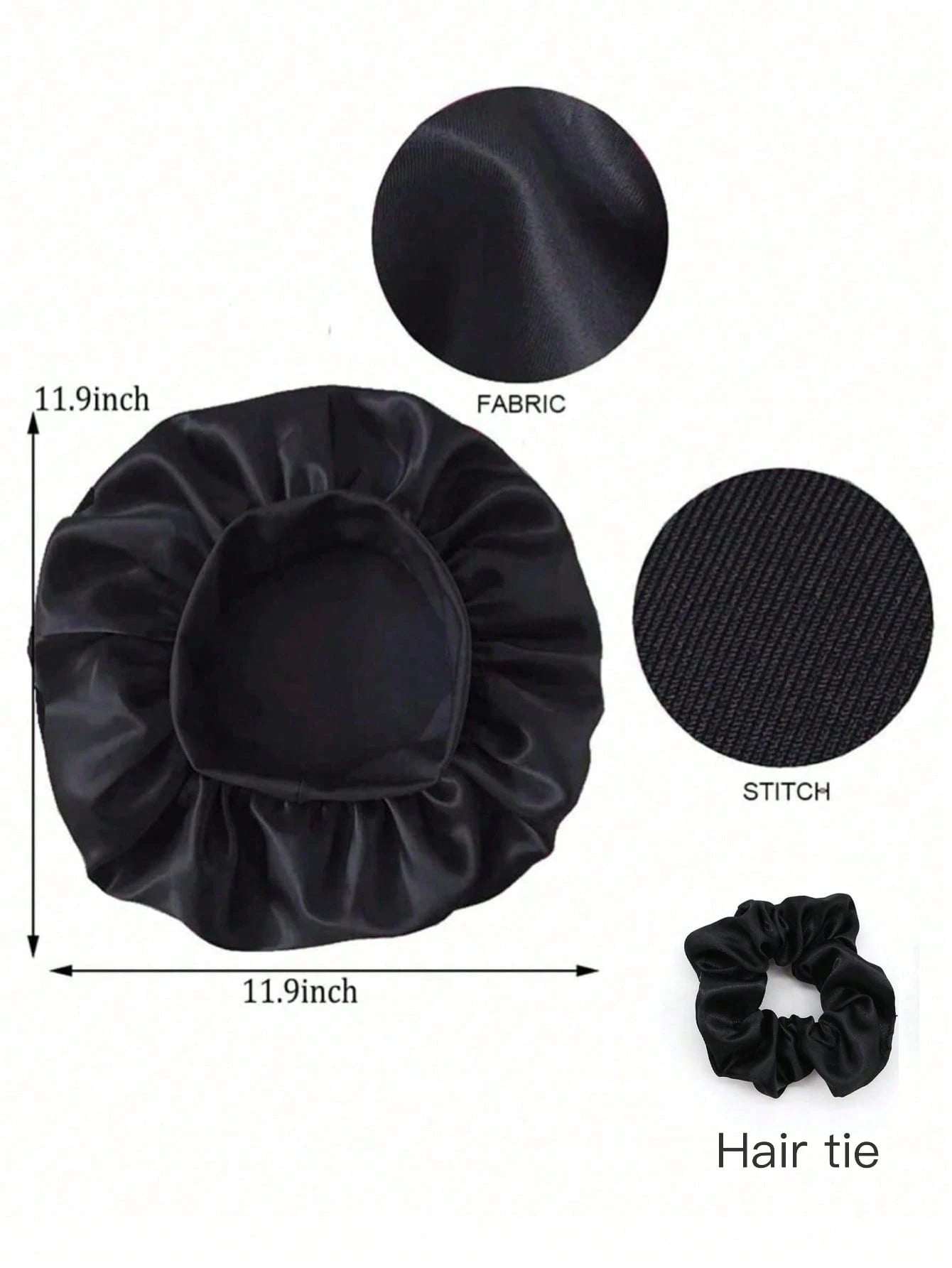 1/2pcs Silk Sleep Cap, Satin Hair Cap, Soft Elastic Band Silk Sleep Cap, Suitable For Curly Hair Silk Hair Bonnet, Women's Sleep Hair Cap, Silk Hair Bonnet, Wide Elastic Band Silk Sleep Cap, Soft And