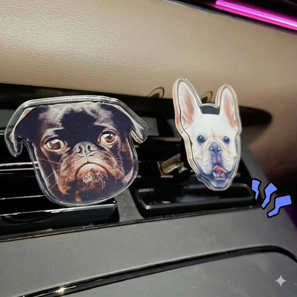 1/3/5pcs Car Air Conditioner Outlet Spring Rocker Photo Customized Decoration Ornaments, Personalized Car Interior Decoration, Wedding Family Graduation Photos