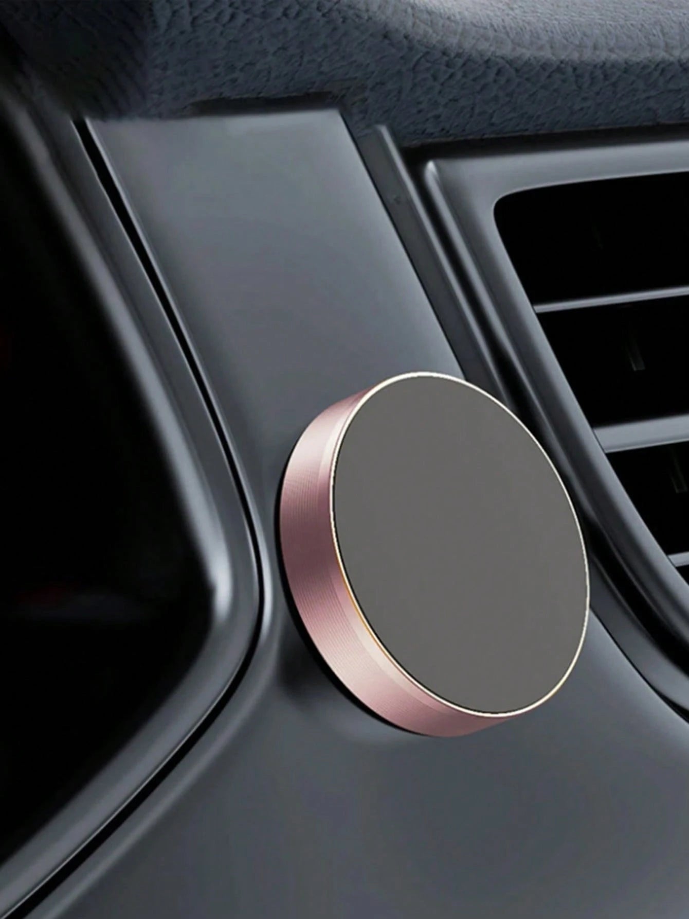 1/3pcs Creative Round Mini Magnetic Car Navigation Dashboard Air Vent Clip Mount Alloy Random Color Phone Holder, Multi-Function Mini Magnetic Adhesive Metal Car Navigation Dashboard Air Vent Clip Mou