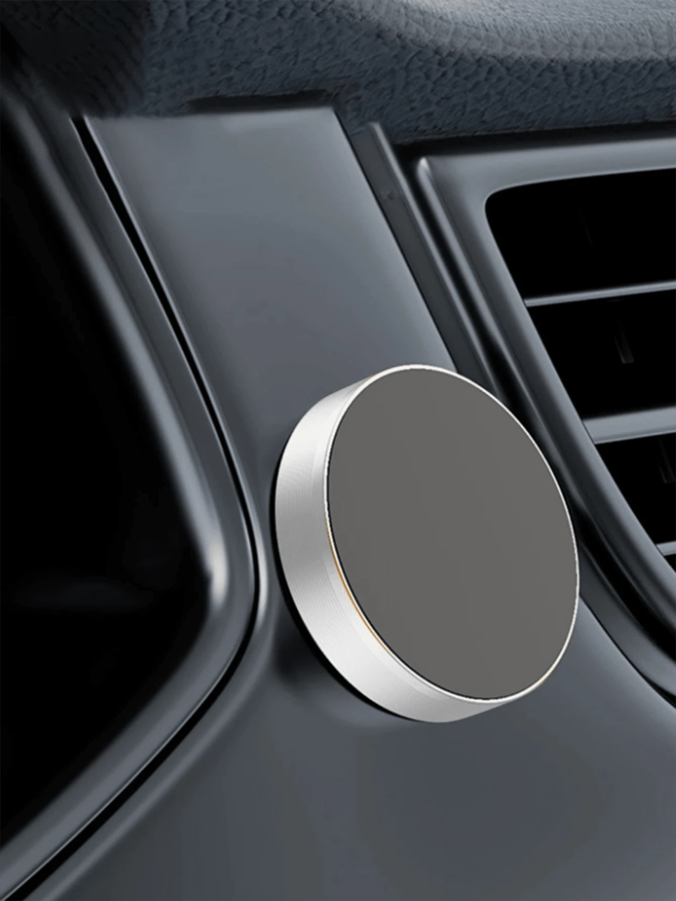 1/3pcs Creative Round Mini Magnetic Car Navigation Dashboard Air Vent Clip Mount Alloy Random Color Phone Holder, Multi-Function Mini Magnetic Adhesive Metal Car Navigation Dashboard Air Vent Clip Mou