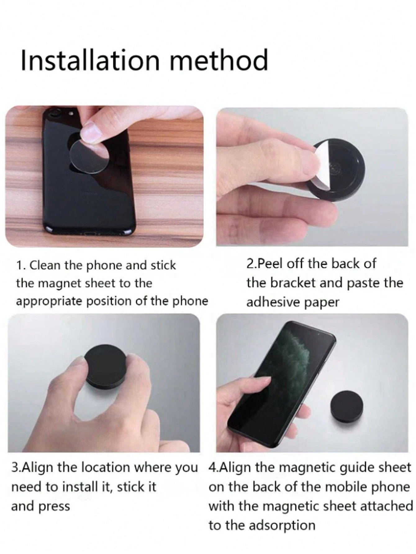 1/3pcs Creative Round Mini Magnetic Car Navigation Dashboard Air Vent Clip Mount Alloy Random Color Phone Holder, Multi-Function Mini Magnetic Adhesive Metal Car Navigation Dashboard Air Vent Clip Mou