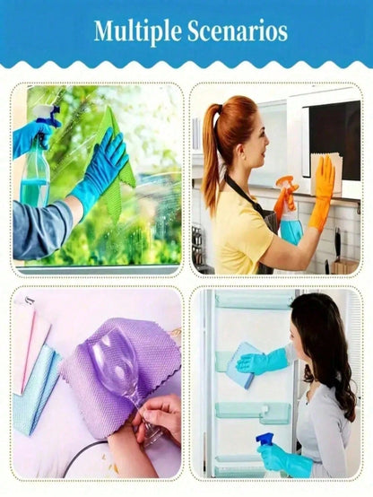 1/5/8pcs Fish Scale Glass Cleaning Cloth, Magic Cleaning Cloth, Absorbent Lint-Free, No Water Stains, Kitchen Household Cleaning Cloth, Car Window Mirror Cleaning Cloth, Car Wash Towel, Bathroom Mirro