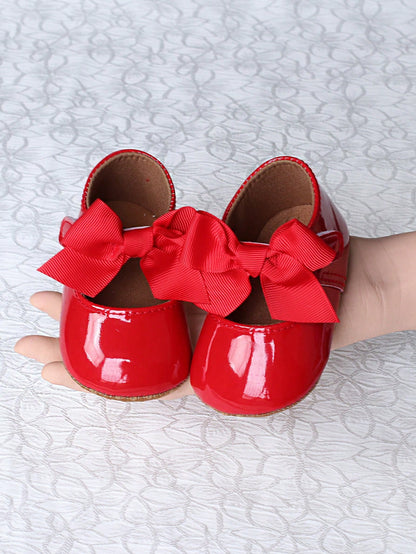 1 Pair Infant Girl Toddler Shoes, Cute Bow Princess Style Infant Walking Shoes