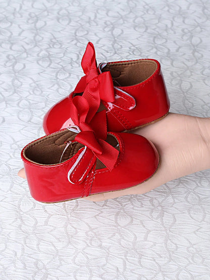 1 Pair Infant Girl Toddler Shoes, Cute Bow Princess Style Infant Walking Shoes