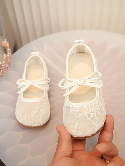 1 Pair Spring/Summer Breathable Mesh Mary Jane Shoes, Girls' Dress Versatile Leather Shoes
