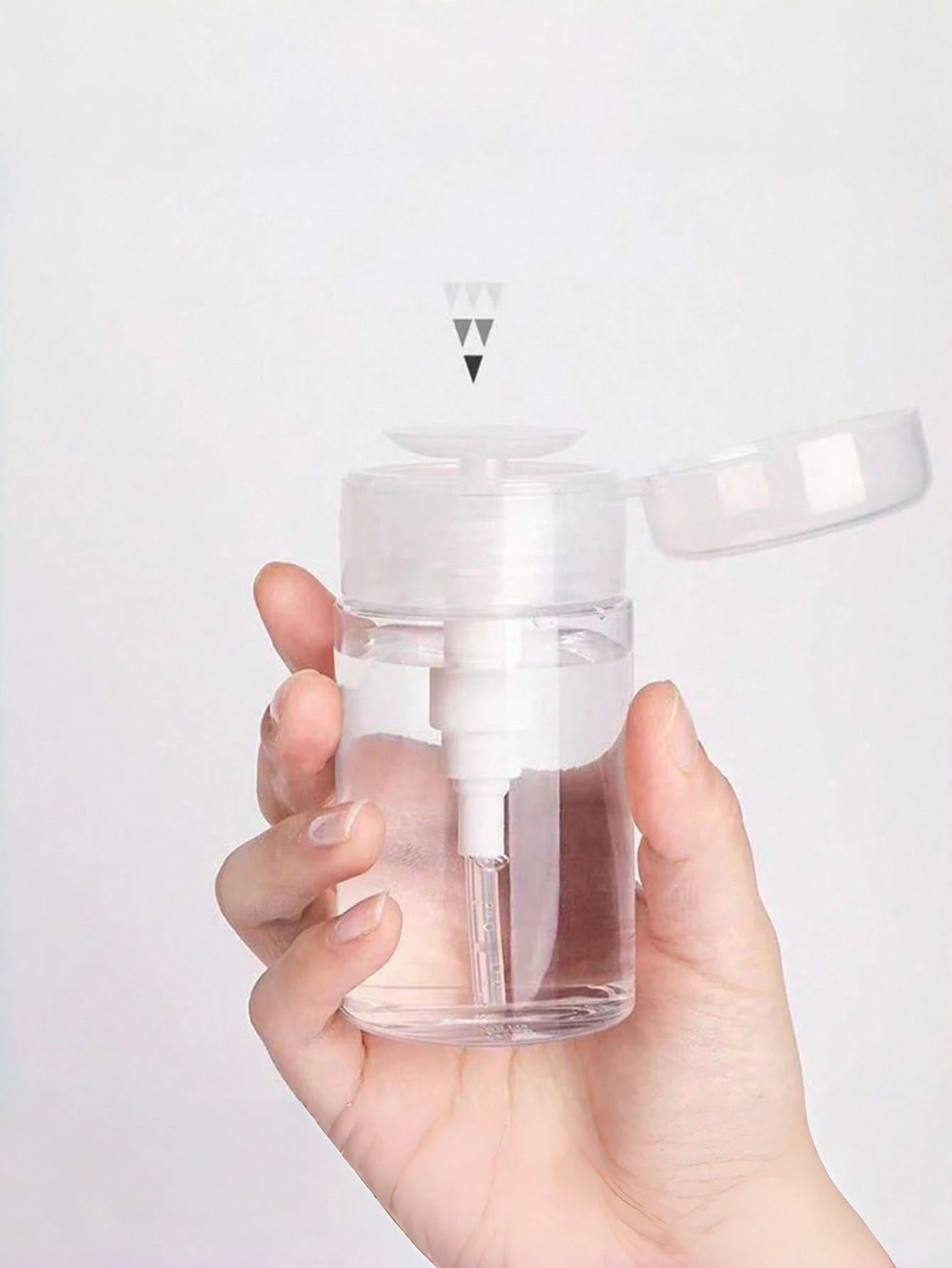 1 PC 100ml Mini Pump Dispenser Leak Proof Portable For Nail Polish Remover Travel Size Clear Empty Pump Bottle For Travel Vacation Business Trip Nail Care Travel Accessories