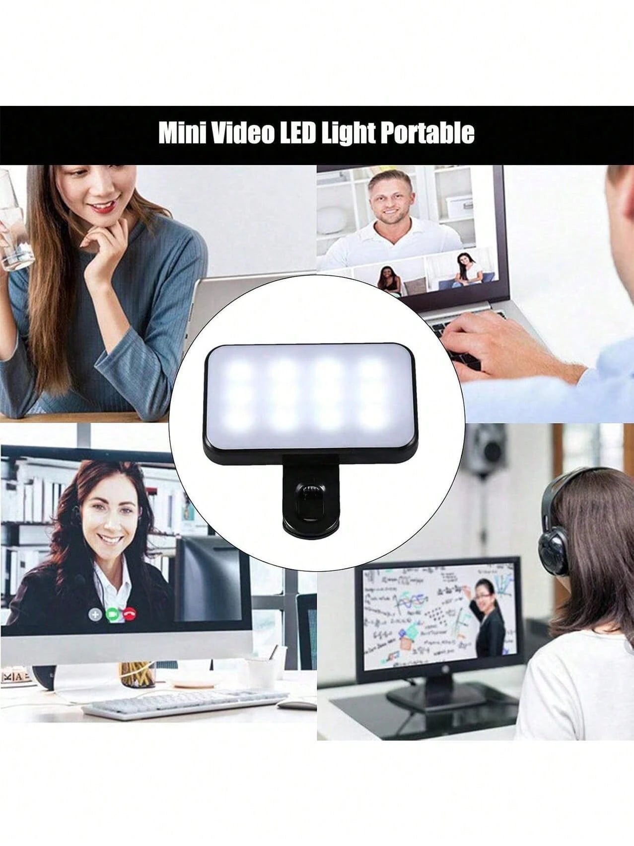1 Pc LED Fill Light Selfie Light, LED Phone Light With 3 Lighting Mode, Portable Mini Clip-On Fill Light, Makeup, Live Stream, Zoom Conference Rechargeable Clip Video/Photos Light For Phone, Camera C