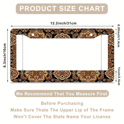 1 Piece, 12*6inch Brown Vintage, Aluminum License Plate Frame, Wear-Resistant And Waterproof, Universal For American Cars,Mother Gifts,Teacher Gift,Graduation Gifts,Car Decor,Car Acessesories Women,C