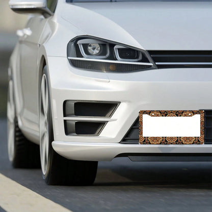 1 Piece, 12*6inch Brown Vintage, Aluminum License Plate Frame, Wear-Resistant And Waterproof, Universal For American Cars,Mother Gifts,Teacher Gift,Graduation Gifts,Car Decor,Car Acessesories Women,C