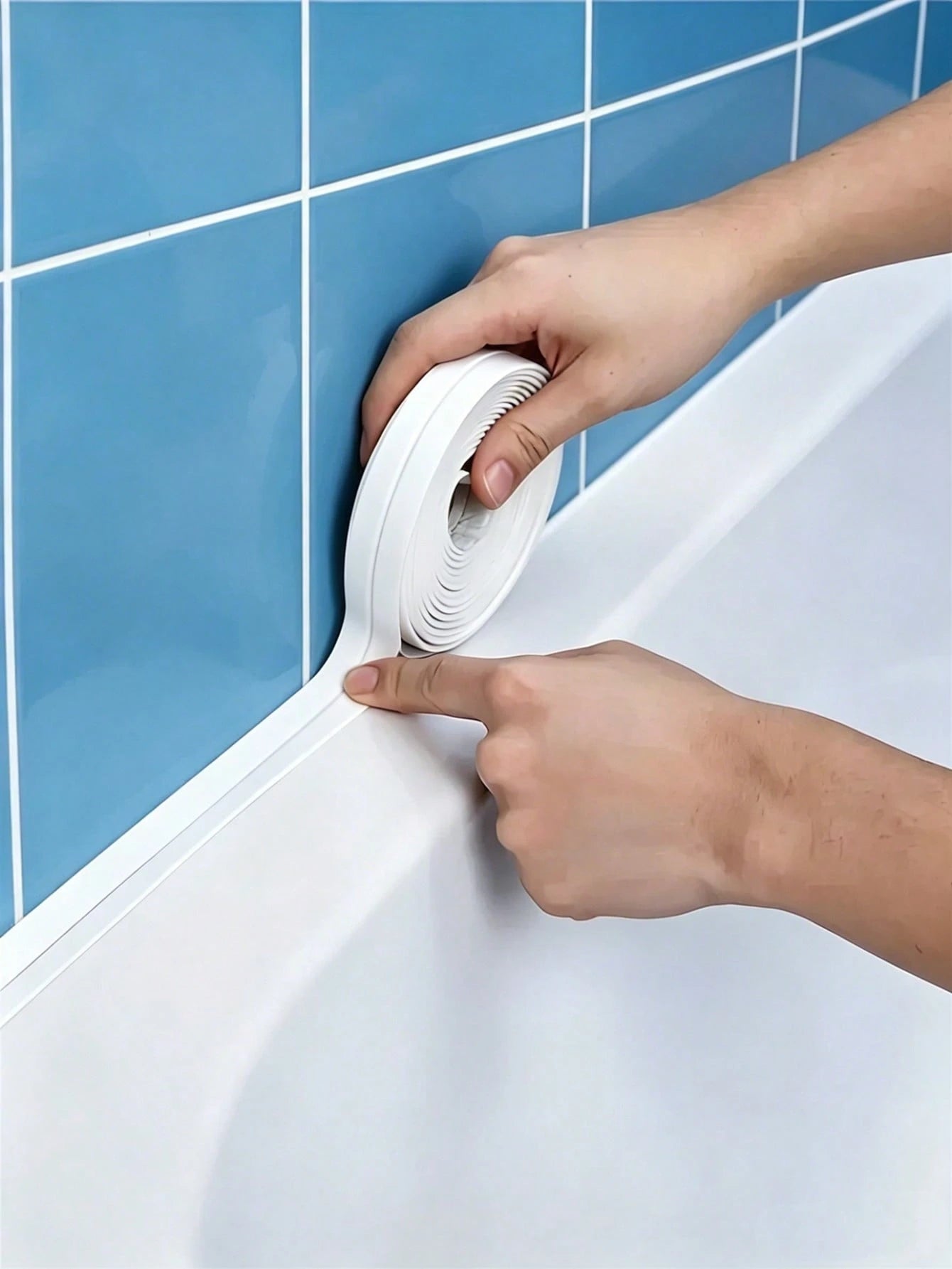 1 Roll Waterproof Caulk Strip, Self-Adhesive Sealing Tape For Bathroom And Kitchen, Moisture-Proof Sealant Strip For Bathroom And Kitchen Waterproofing, Effectively Prevents Moisture, Specifically For