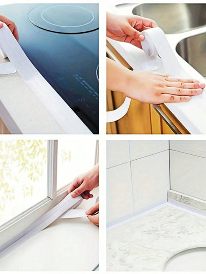 1 Roll Waterproof Caulk Strip, Self-Adhesive Sealing Tape For Bathroom And Kitchen, Moisture-Proof Sealant Strip For Bathroom And Kitchen Waterproofing, Effectively Prevents Moisture, Specifically For