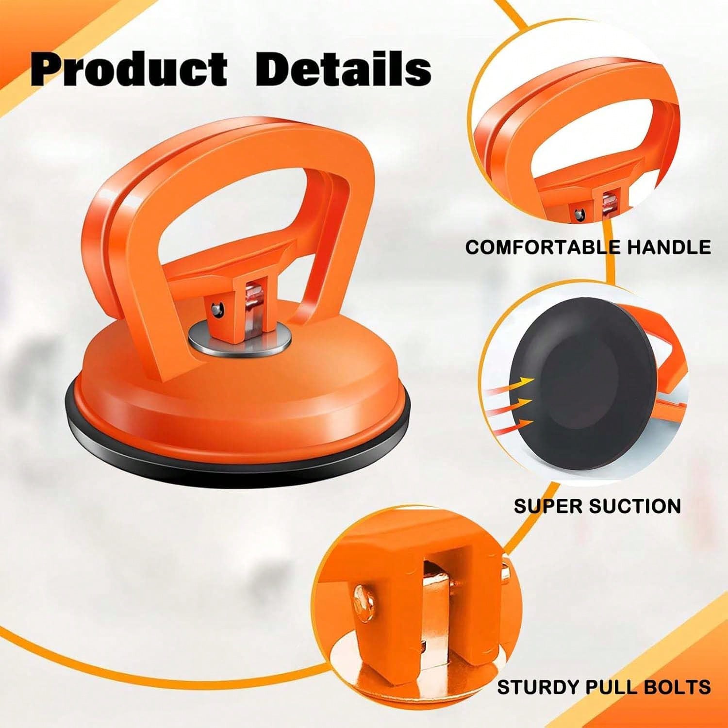 1 Set Powerful Suction Cup Dent Removal Tool Kit For Cars, Car Dent Puller With Big And Small Size For Car Dent Repair Tool, Glass, Screen, Lifting Tiles, Mirror And Subjects Moving (1 Big+ 2 Small)