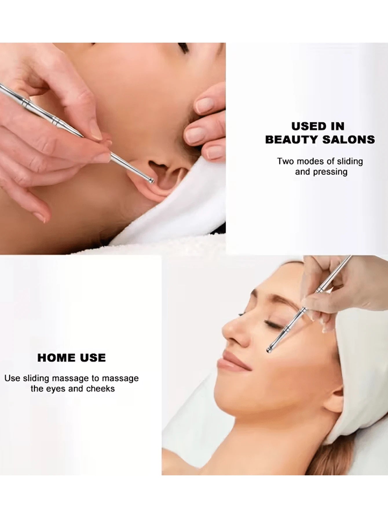 1 Stainless Steel Acupuncture Massage Pen For Muscle Tension, Plastic-Free Material, Suitable For Eyes, Face And Feet, For Muscle Tension, Manual Trigger Point Acupuncture Massage Pen