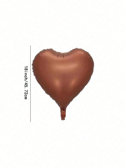 10/20pcs Random Brown & Beige Foil Balloons, 18" Polyester Film Balloons, Suitable For Parties, Baby Showers, Gender Reveal, Welcoming Parties