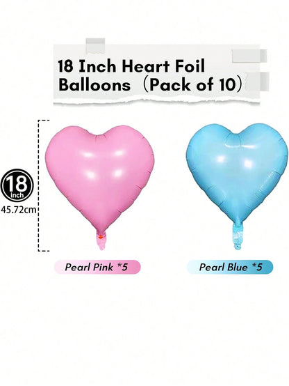 10/20pcs Random Brown & Beige Foil Balloons, 18" Polyester Film Balloons, Suitable For Parties, Baby Showers, Gender Reveal, Welcoming Parties