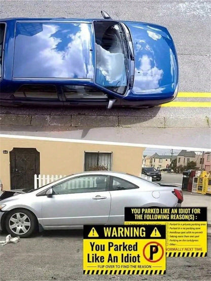10/30/50pcs Humorous Offensive Non-Adhesive Bad Parking Cards, Tucked Behind Windshield Wipers, Reminding To Learn Parking