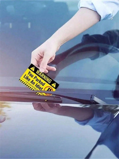 10/30/50pcs Humorous Offensive Non-Adhesive Bad Parking Cards, Tucked Behind Windshield Wipers, Reminding To Learn Parking
